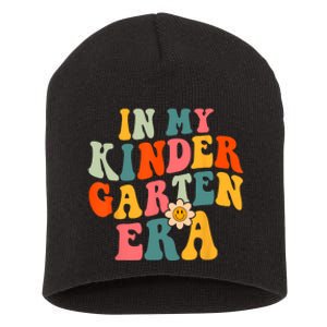 In My Kindergarten Teacher Era Shirts Kinder Groovy Retro Short Acrylic Beanie