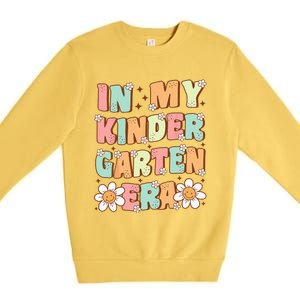 In My Kindergarten Era Groovy Kindergarten Back To SchooL Premium Crewneck Sweatshirt