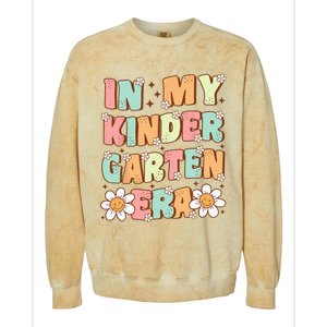 In My Kindergarten Era Groovy Kindergarten Back To SchooL Colorblast Crewneck Sweatshirt