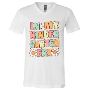 In My Kindergarten Era Groovy Kindergarten Back To SchooL V-Neck T-Shirt