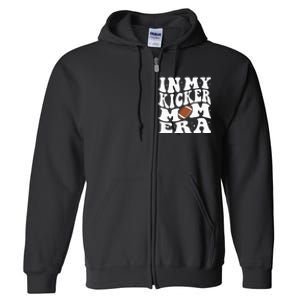 In My Kicker Mom Football Era Kicker Mama Football Christmas Full Zip Hoodie