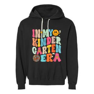 In My Kinder Garten Era Groovy Back To School Gift Garment-Dyed Fleece Hoodie