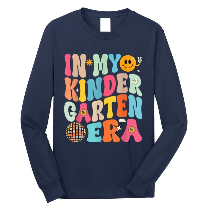 In My Kinder Garten Era Groovy Back To School Gift Long Sleeve Shirt