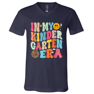 In My Kinder Garten Era Groovy Back To School Gift V-Neck T-Shirt