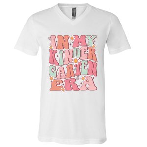 In My Kindergarten Era Girl Cute Back To School Kindergarten V-Neck T-Shirt