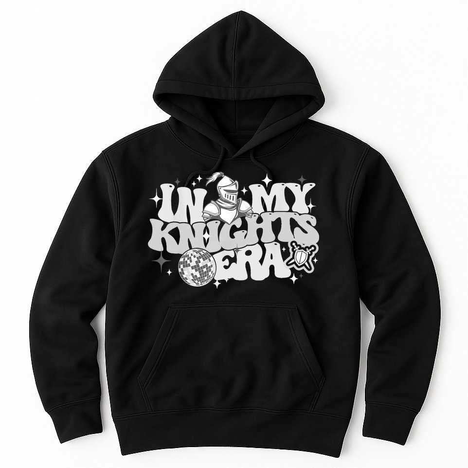 In My Knights Era Back To School Mascot Spirit Game Squad Hoodie