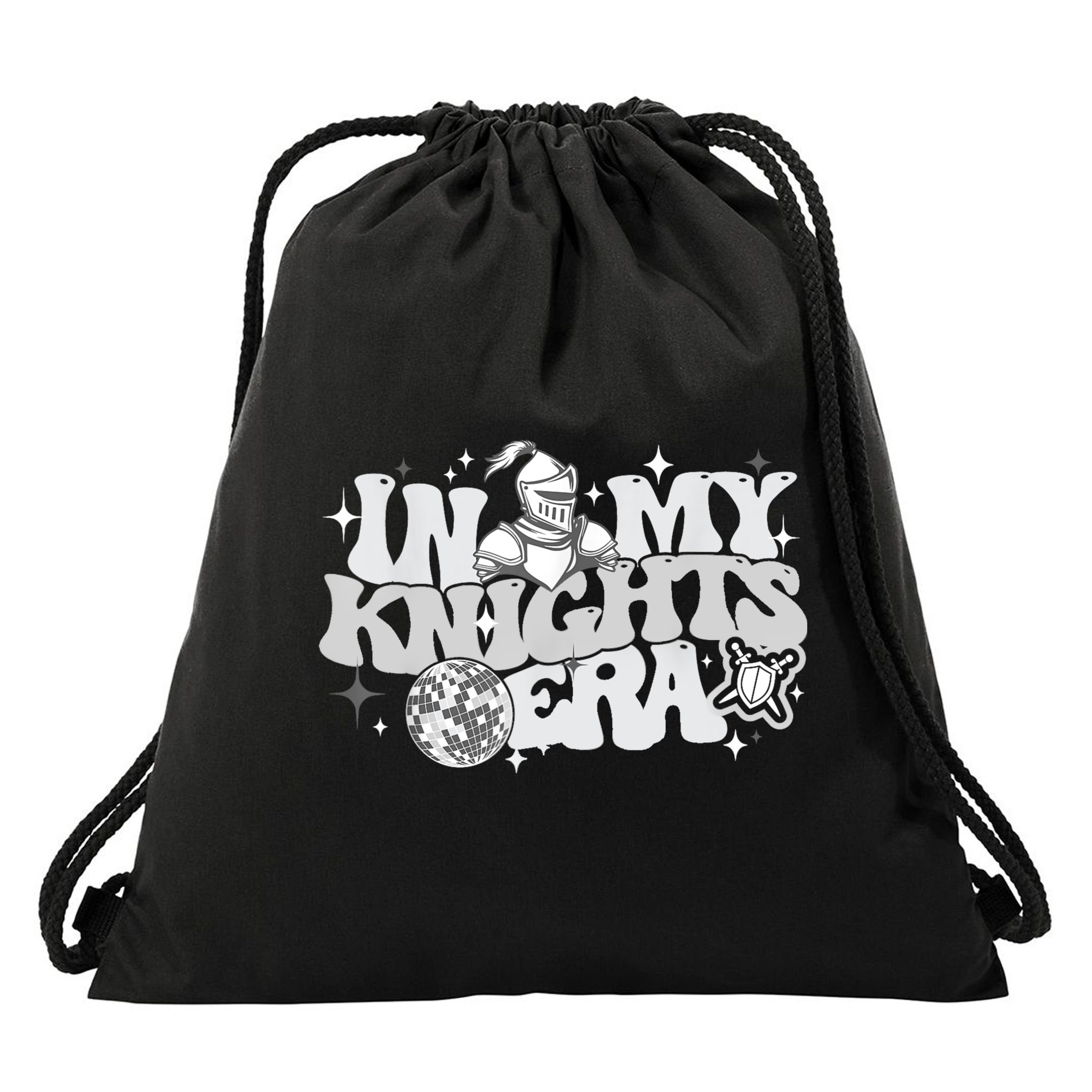 In My Knights Era Back To School Mascot Spirit Game Squad Drawstring Bag