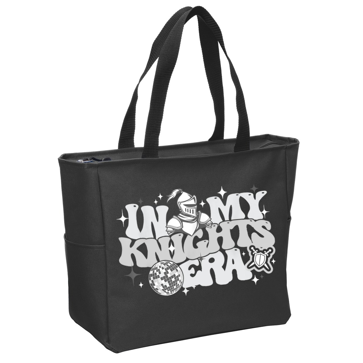 In My Knights Era Back To School Mascot Spirit Game Squad Zip Tote Bag