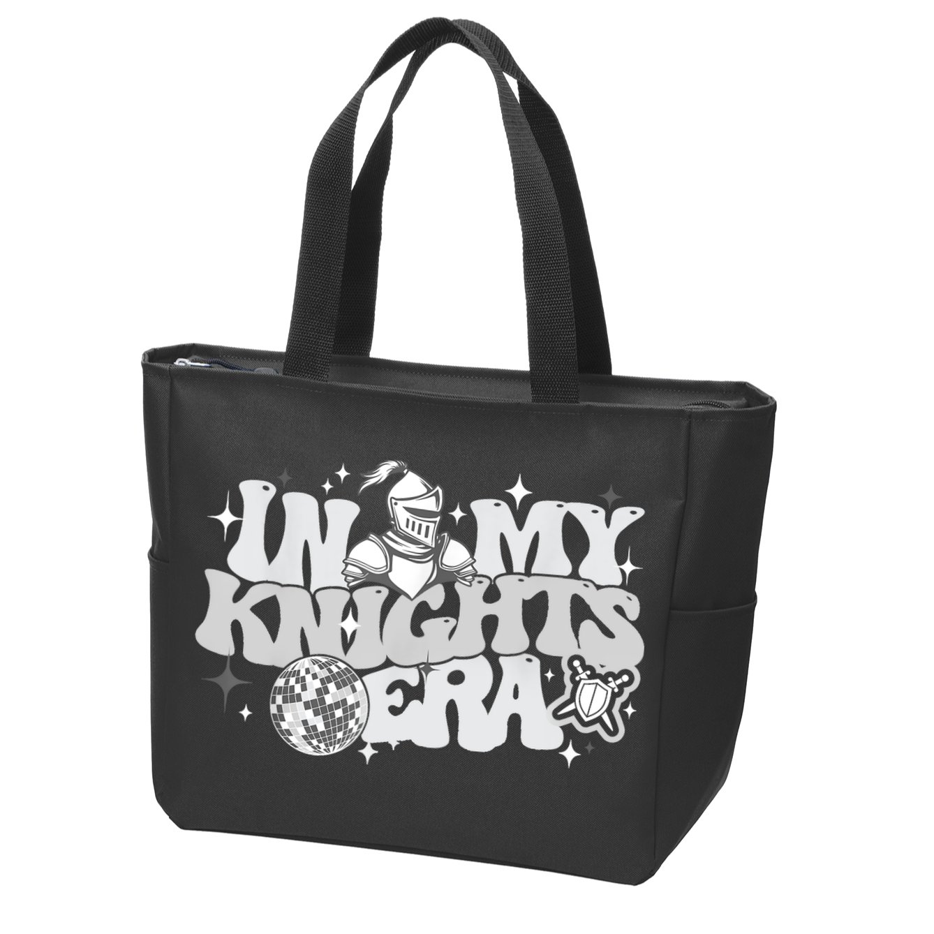 In My Knights Era Back To School Mascot Spirit Game Squad Zip Tote Bag
