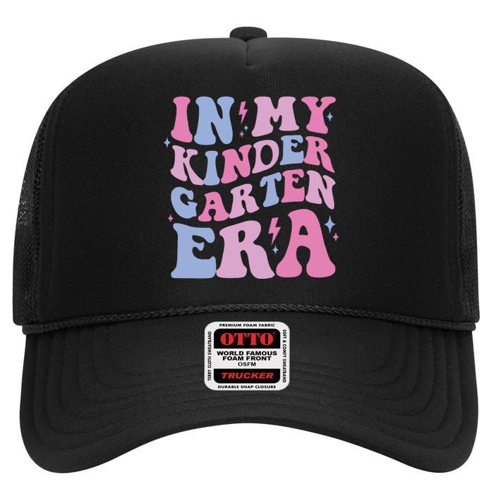 In My Kindergarten Era Retro Kindergartener High Crown Mesh Back Trucker Hat