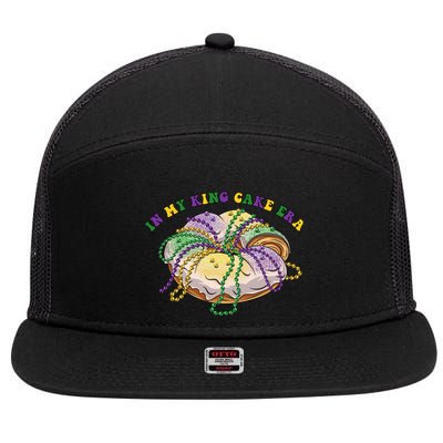 In My King Cake Era Mardi Gras 7 Panel Mesh Trucker Snapback Hat