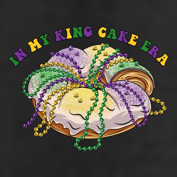 In My King Cake Era Mardi Gras 7 Panel Mesh Trucker Snapback Hat
