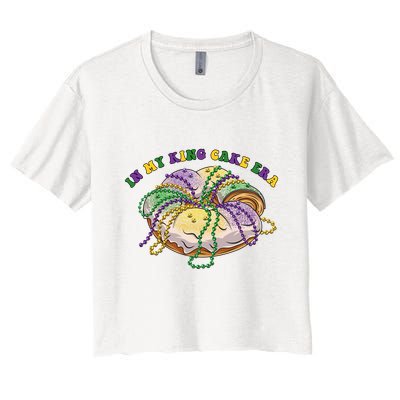 In My King Cake Era Mardi Gras Crop Top