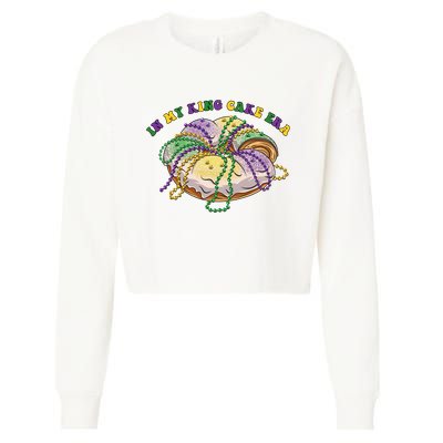 In My King Cake Era Mardi Gras Cropped Pullover Crew