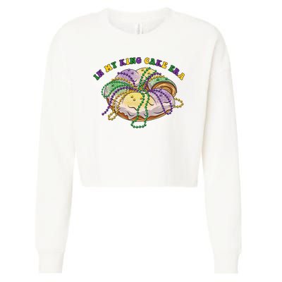 In My King Cake Era Mardi Gras Cropped Pullover Crew