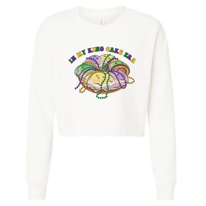 In My King Cake Era Mardi Gras Cropped Pullover Crew