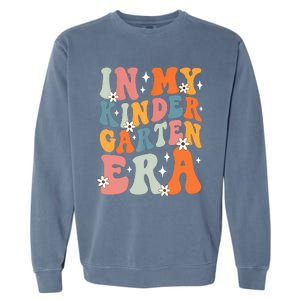 In My Kindergarten Era Groovy Back To School Kinder Teacher Garment-Dyed Sweatshirt