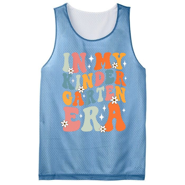 In My Kindergarten Era Groovy Back To School Kinder Teacher Mesh Reversible Basketball Jersey Tank