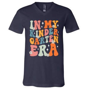 In My Kindergarten Era Groovy Back To School Kinder Teacher V-Neck T-Shirt