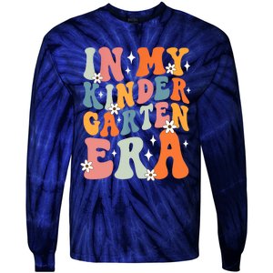 In My Kindergarten Era Groovy Back To School Kinder Teacher Tie-Dye Long Sleeve Shirt