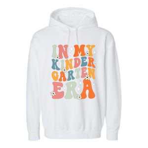 In My Kindergarten Era Groovy Back To School Kinder Teacher Garment-Dyed Fleece Hoodie