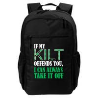 If My Kilt Offends You Funny St. Patrick's Day Backpack