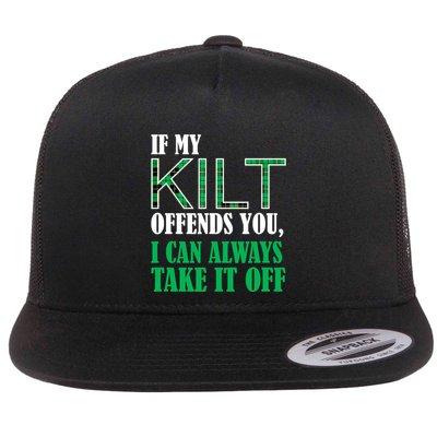 If My Kilt Offends You Funny St. Patrick's Day Flatbill Hat