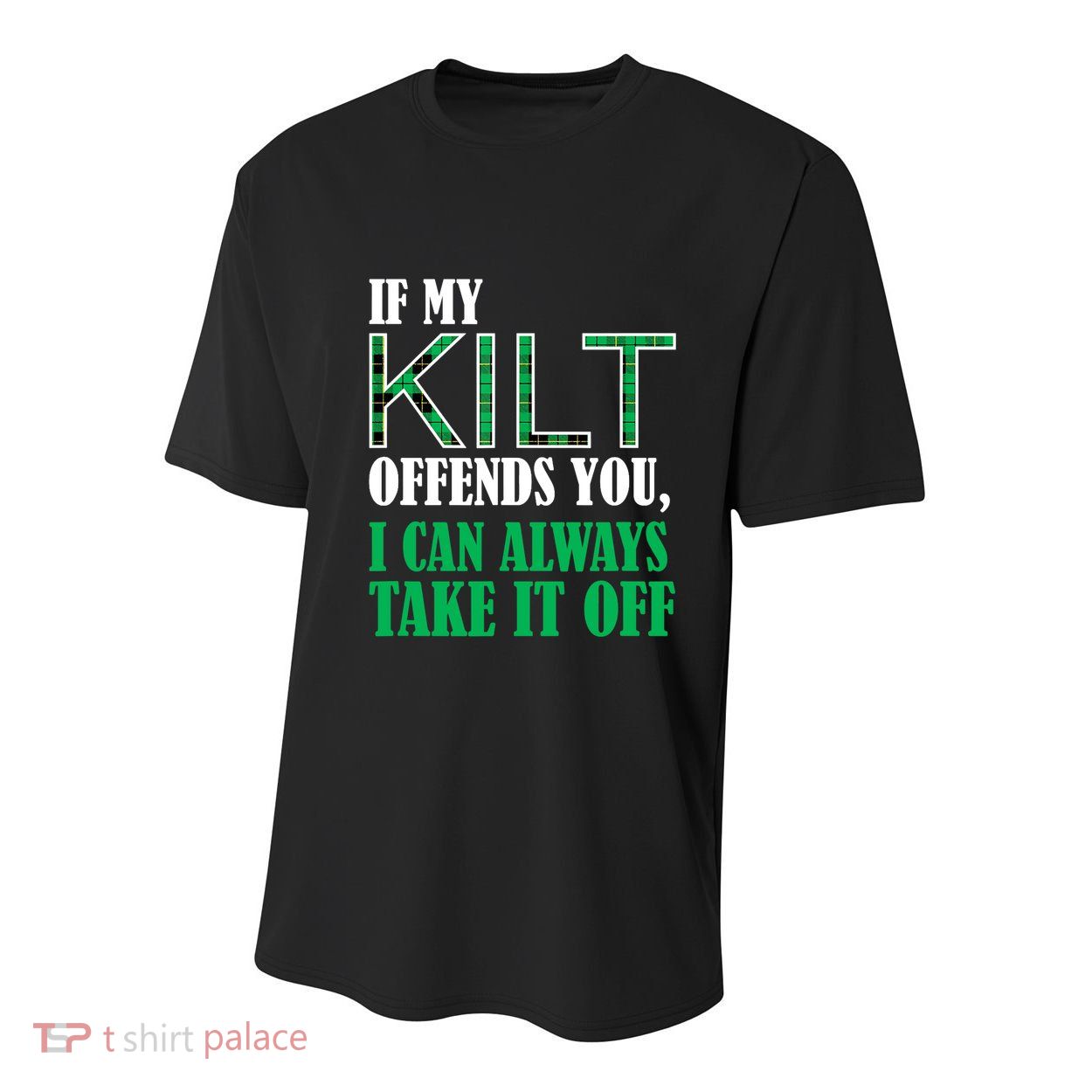If My Kilt Offends You Funny St. Patrick's Day Youth Performance Sprint T-Shirt