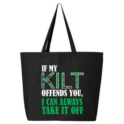 If My Kilt Offends You Funny St. Patrick's Day 25L Jumbo Tote