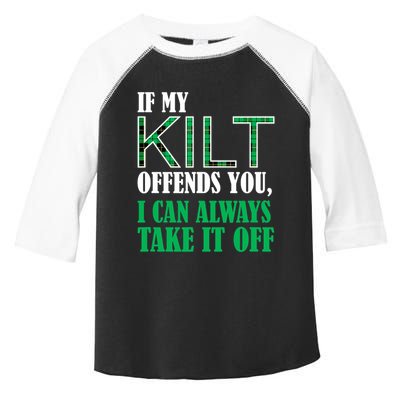 If My Kilt Offends You Funny St. Patrick's Day Toddler Fine Jersey T-Shirt
