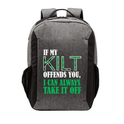If My Kilt Offends You Funny St. Patrick's Day Vector Backpack