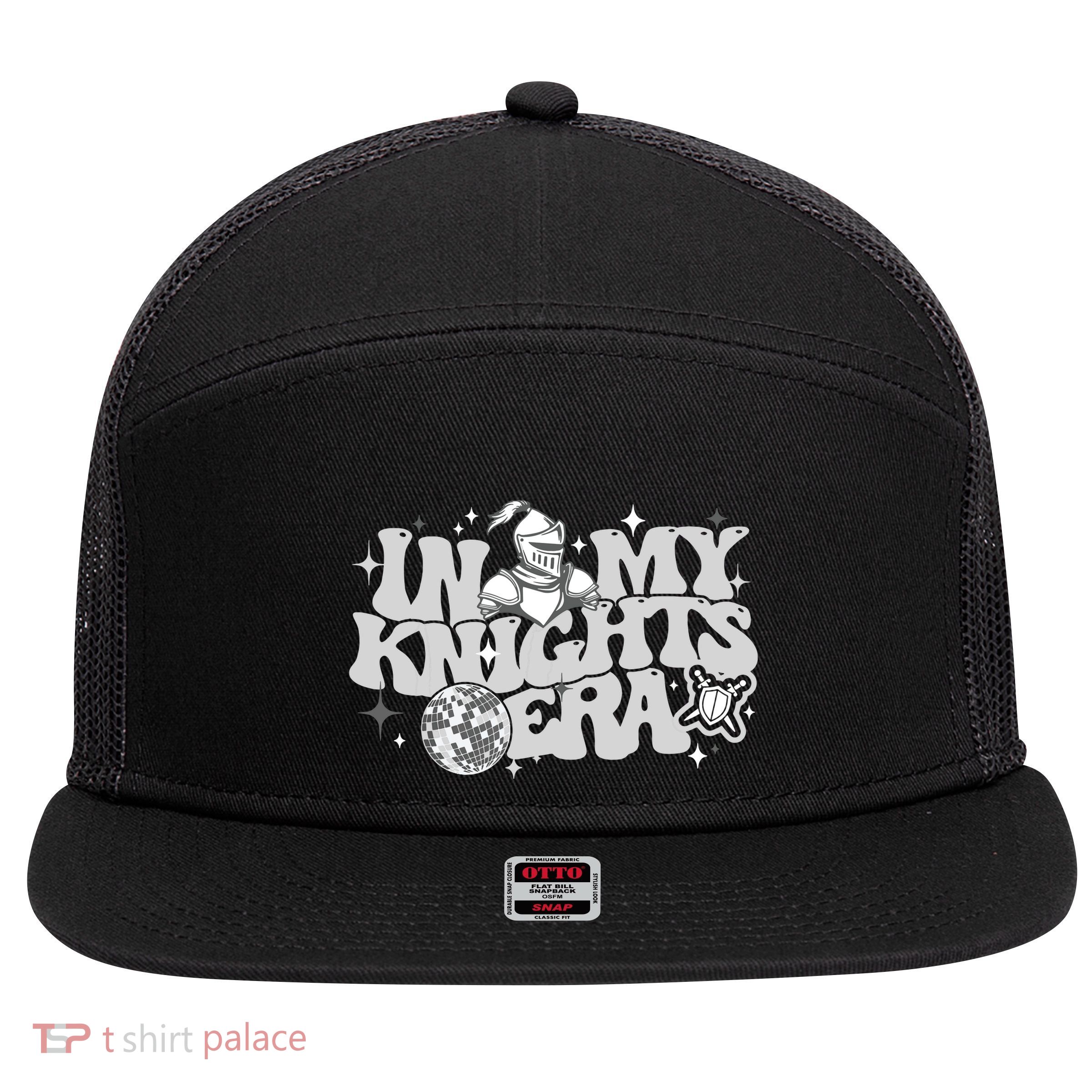 In My Knights Era Back To School Mascot Spirit Game Squad 7 Panel Mesh Trucker Snapback Hat
