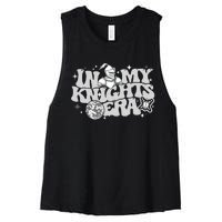 In My Knights Era Back To School Mascot Spirit Game Squad Women's Racerback Cropped Tank