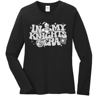 In My Knights Era Back To School Mascot Spirit Game Squad Ladies Long Sleeve Shirt