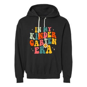 In My Kindergarten Teacher Era Kinder Groovy Retro Garment-Dyed Fleece Hoodie