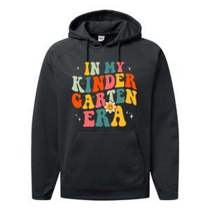 In My Kindergarten Teacher Era Kinder Groovy Retro Performance Fleece Hoodie