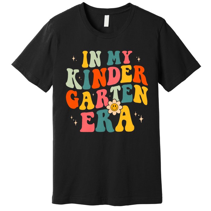 In My Kindergarten Teacher Era Kinder Groovy Retro Premium T-Shirt