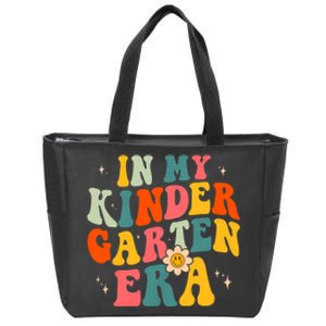 In My Kindergarten Teacher Era Kinder Groovy Retro Zip Tote Bag