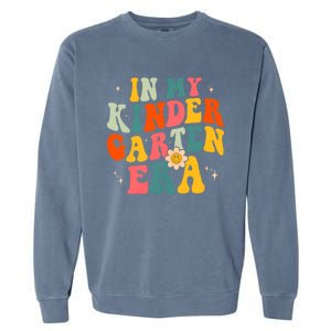 In My Kindergarten Teacher Era Kinder Groovy Retro Garment-Dyed Sweatshirt