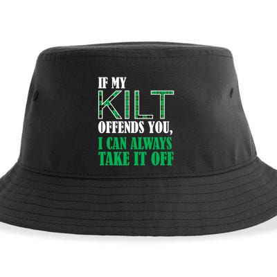 If My Kilt Offends You - Funny St. Patrick's Day Sustainable Bucket Hat