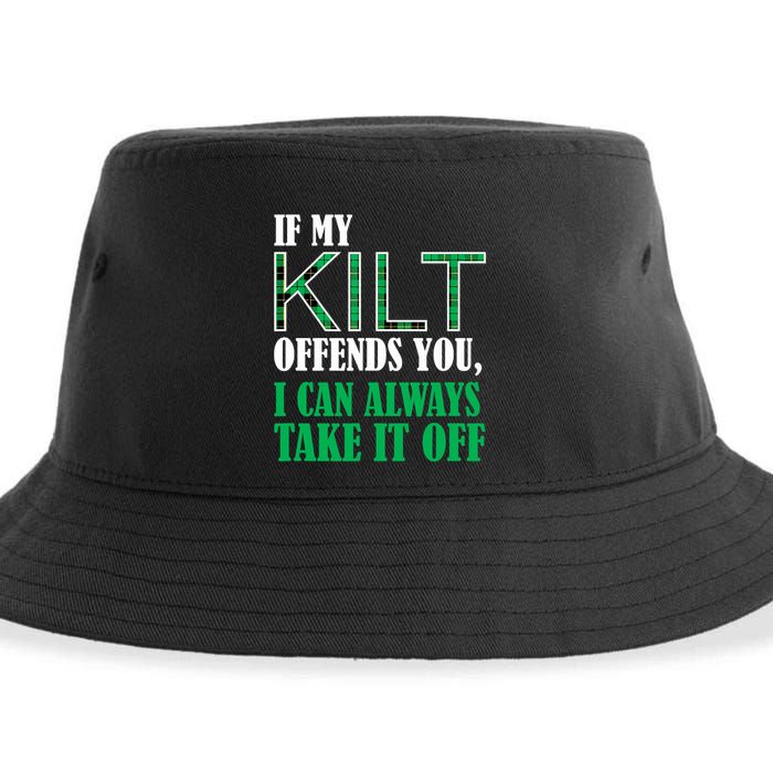 If My Kilt Offends You - Funny St. Patrick's Day Sustainable Bucket Hat