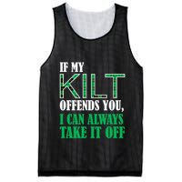 If My Kilt Offends You - Funny St. Patrick's Day Mesh Reversible Basketball Jersey Tank