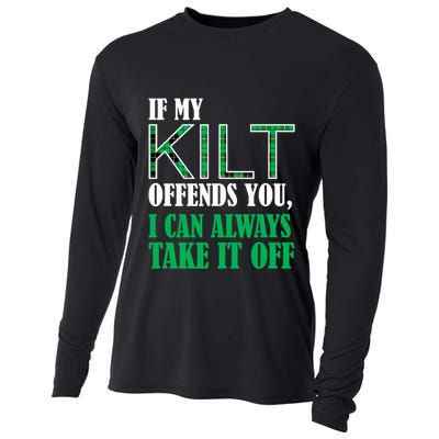 If My Kilt Offends You - Funny St. Patrick's Day Cooling Performance Long Sleeve Crew
