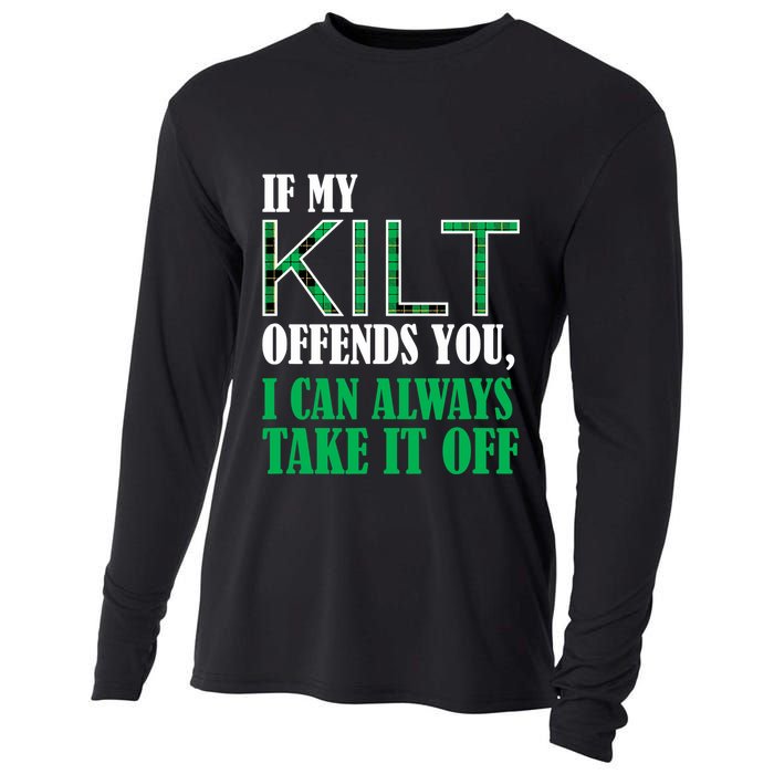 If My Kilt Offends You - Funny St. Patrick's Day Cooling Performance Long Sleeve Crew