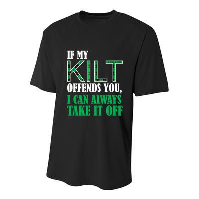 If My Kilt Offends You - Funny St. Patrick's Day Youth Performance Sprint T-Shirt