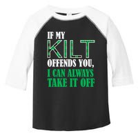 If My Kilt Offends You - Funny St. Patrick's Day Toddler Fine Jersey T-Shirt
