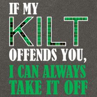 If My Kilt Offends You - Funny St. Patrick's Day Cotton Canvas Backpack