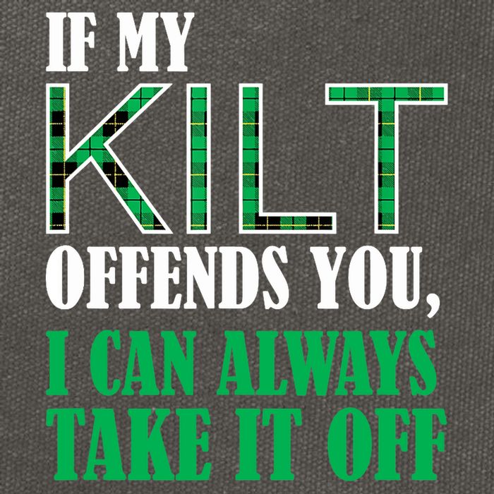 If My Kilt Offends You - Funny St. Patrick's Day Cotton Canvas Backpack