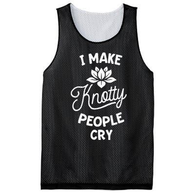 I Make Knotty People Cry Funny Massage Therapist Therapy Mesh Reversible Basketball Jersey Tank