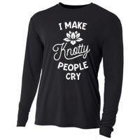 I Make Knotty People Cry Funny Massage Therapist Therapy Cooling Performance Long Sleeve Crew